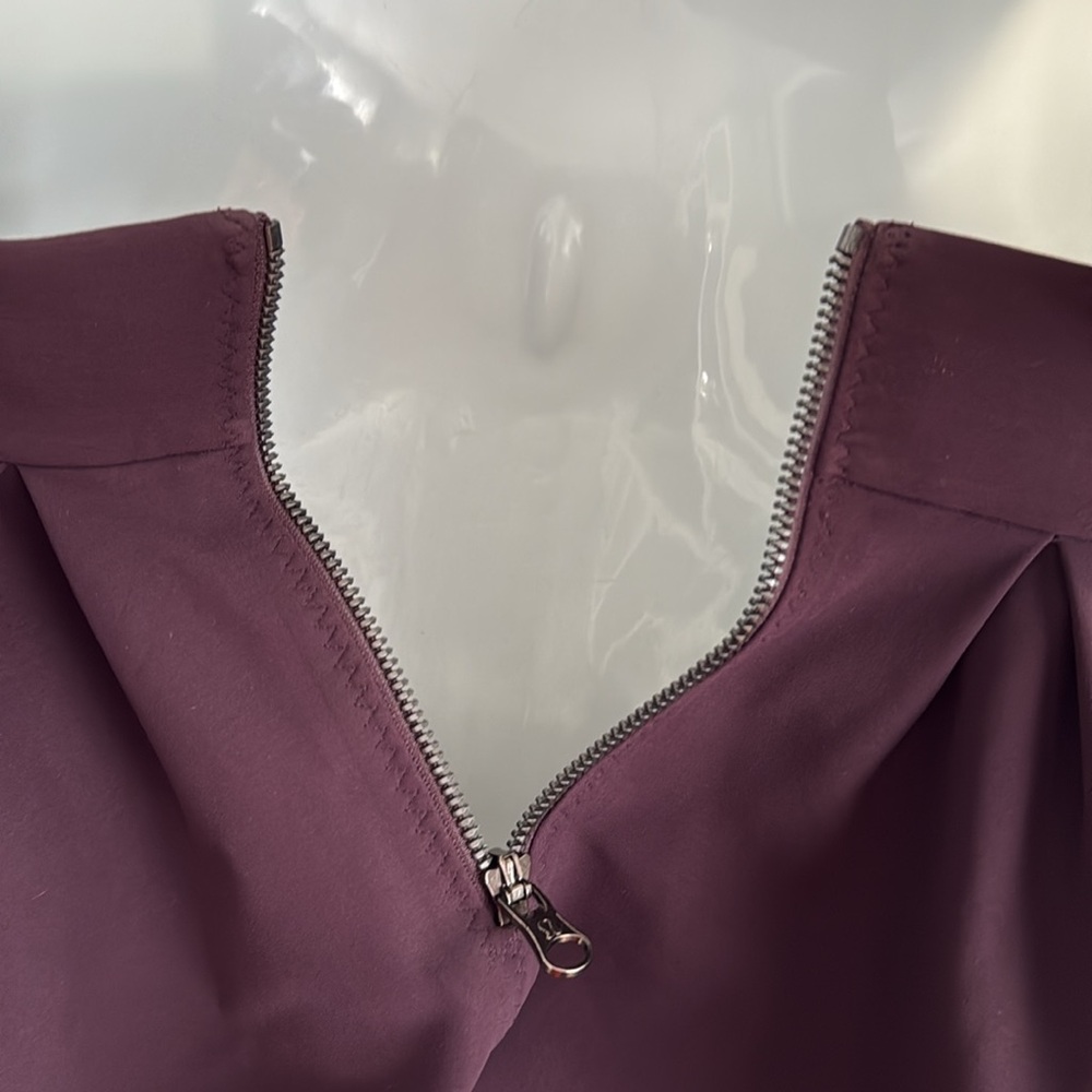 RARE Lululemon Away Dress Black Cherry/Clear Mint Mesh Cut-Out Tennis Athletic 2 - Picture 11 of 15